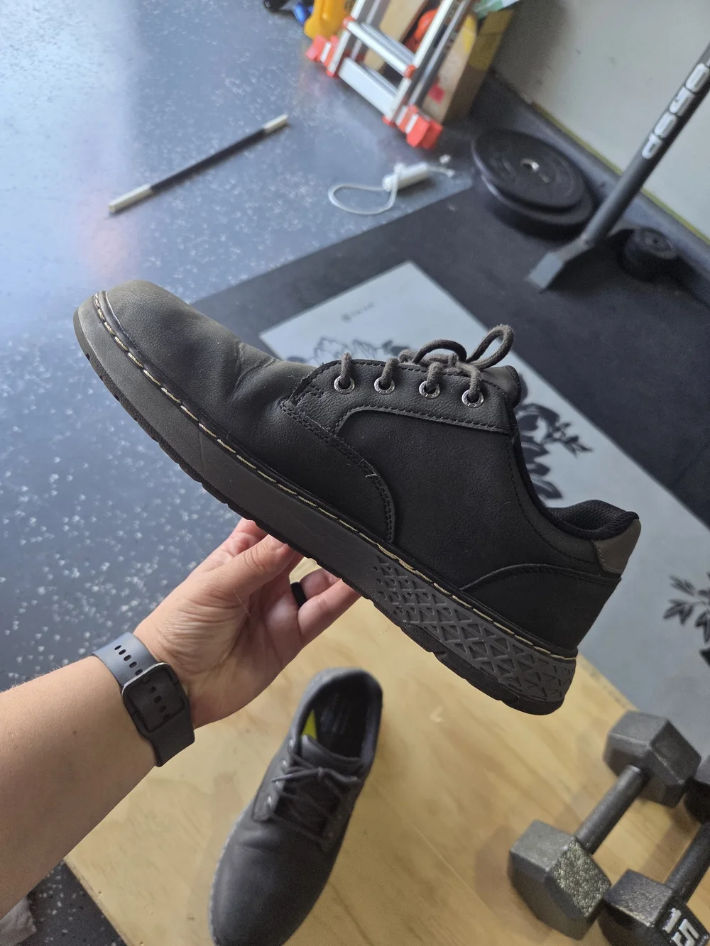Men's Black Lace-Up Casual Shoes